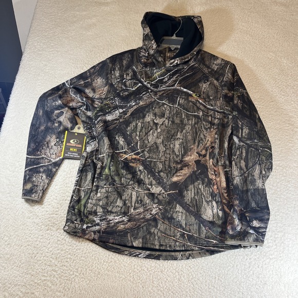 Mossy Oak Other - Men's Large 42/44 Mossy Oak Camo Tech Fleece Hoodie w/Face Gaiter NWT